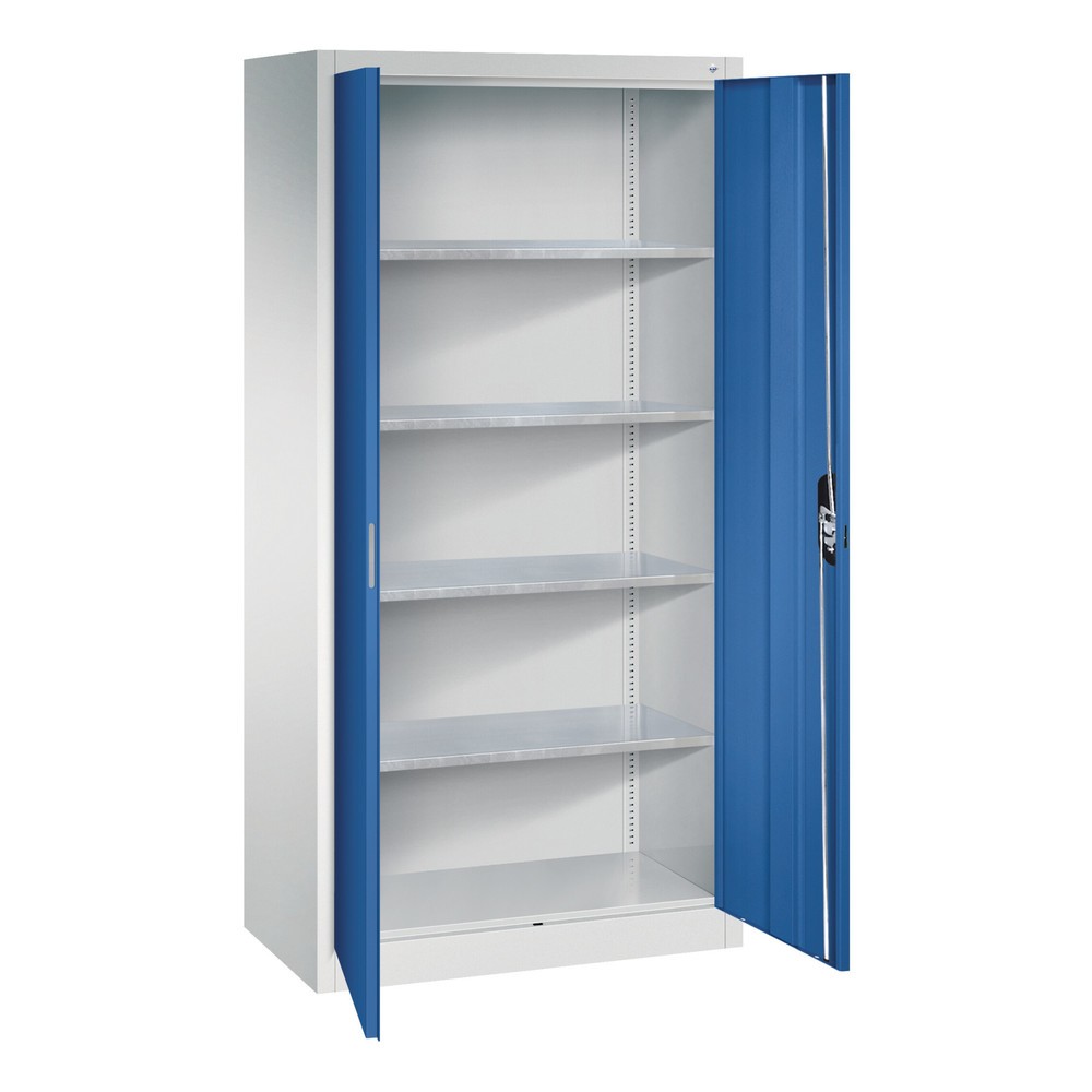 Produktabbildung Nr. 17: Armoire à portes battantes d’atelier C+P avec 4 tablettes, H x l x P 1 950 x 930 x 500 mm, gris clair, gris noir