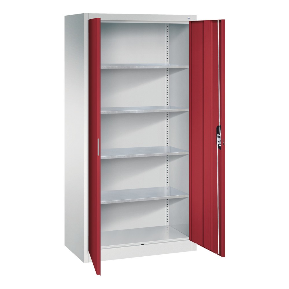 Produktabbildung Nr. 19: Armoire à portes battantes d’atelier C+P avec 4 tablettes, H x l x P 1 950 x 930 x 500 mm, gris clair, gris anthracite
