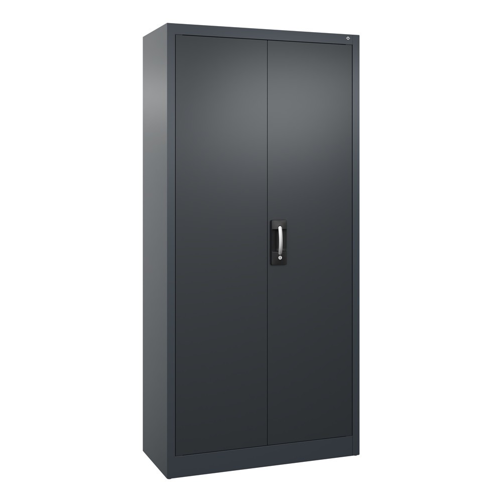 Produktabbildung Nr. 1: Armoire à portes battantes d’atelier C+P avec 4 tablettes, H x l x P 1 950 x 930 x 400 mm, gris anthracite, gris noir