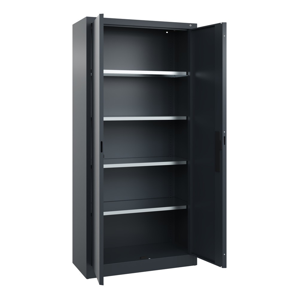 Produktabbildung Nr. 18: Armoire à portes battantes d’atelier C+P avec 4 tablettes, H x l x P 1 950 x 930 x 400 mm, gris anthracite, gris anthracite