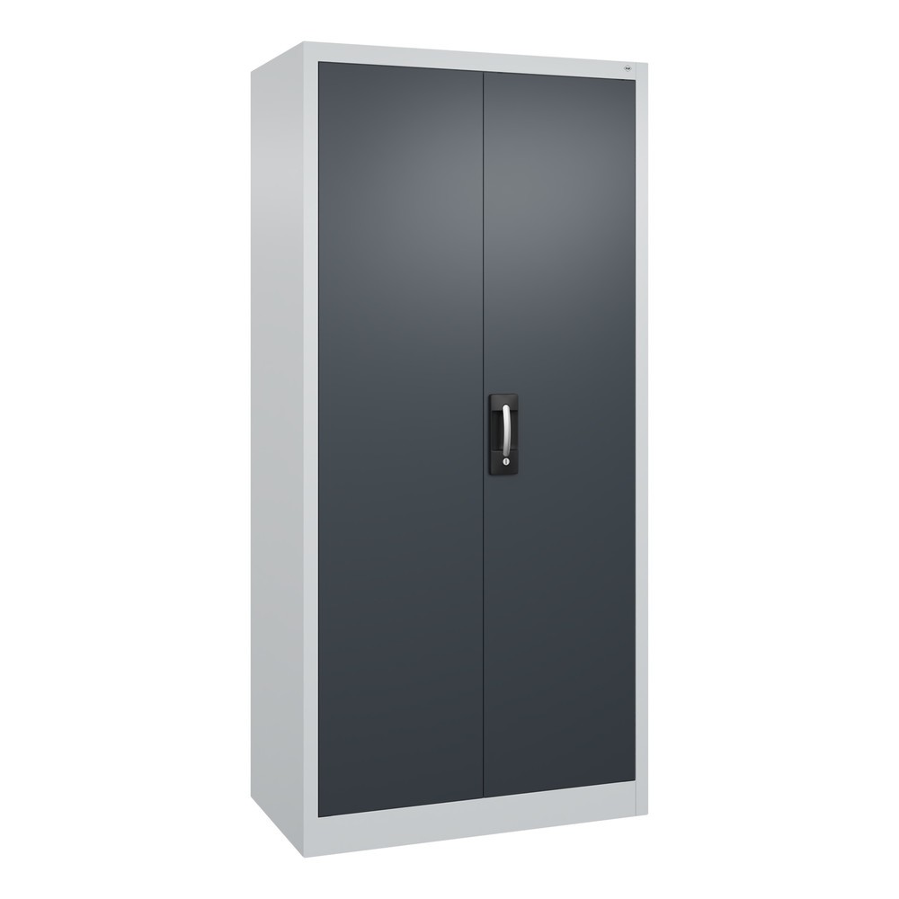 Illustration du produit: Armoire à portes battantes d’atelier C+P avec 4 tablettes, H x l x P 1 950 x 930 x 500 mm, gris clair, gris anthracite