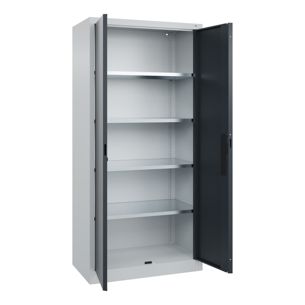 Produktabbildung Nr. 20: Armoire à portes battantes d’atelier C+P avec 4 tablettes, H x l x P 1 950 x 930 x 500 mm, gris clair, gris anthracite