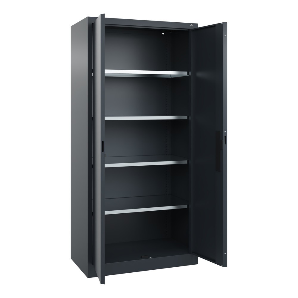 Produktabbildung Nr. 20: Armoire à portes battantes d’atelier C+P avec 4 tablettes, H x l x P 1 950 x 930 x 500 mm, gris anthracite, gris anthracite