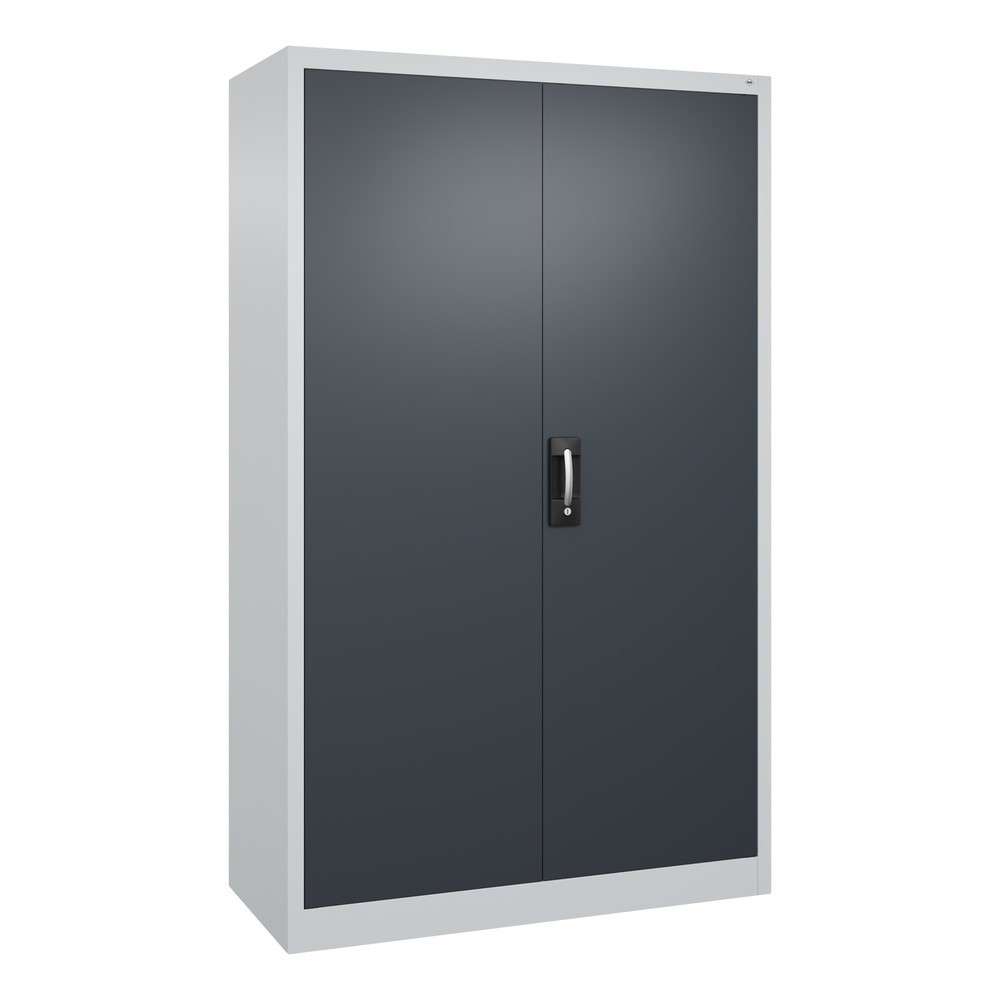 Illustration du produit: Armoire à portes battantes d’atelier C+P avec 4 tablettes, H x l x P 1 950 x 1 200 x 500 mm, gris clair, gris anthracite
