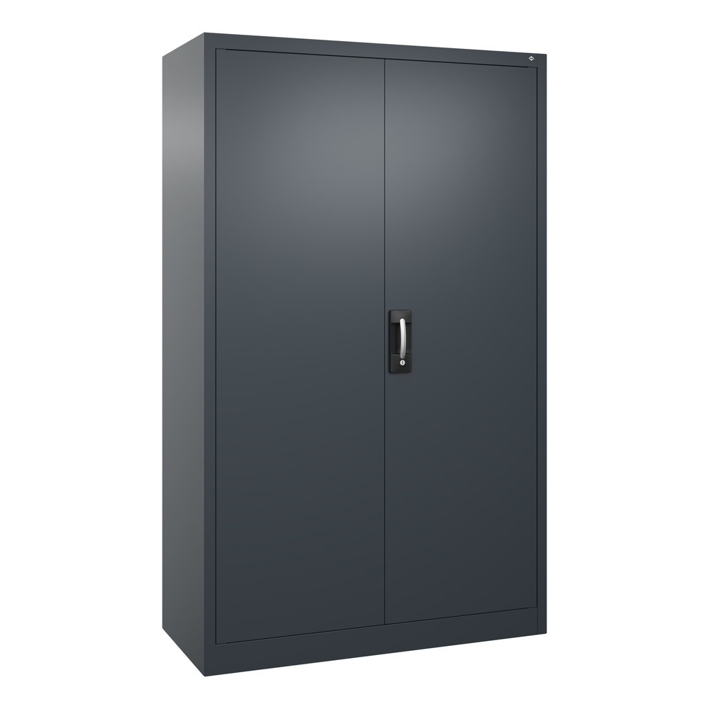 Illustration du produit: Armoire à portes battantes d’atelier C+P avec 4 tablettes, H x l x P 1 950 x 1 200 x 500 mm, gris anthracite, gris anthracite