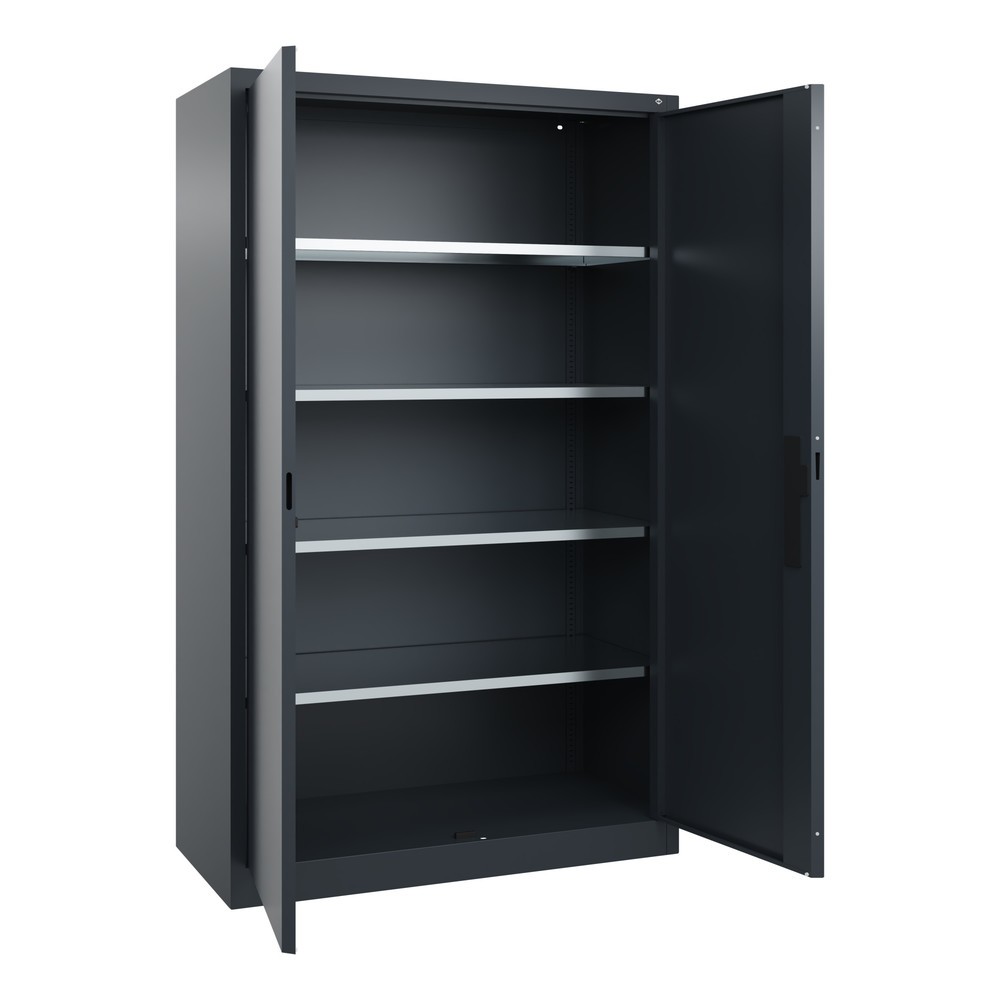Produktabbildung Nr. 17: Armoire à portes battantes d’atelier C+P avec 4 tablettes, H x l x P 1 950 x 1 200 x 500 mm, gris anthracite, gris anthracite