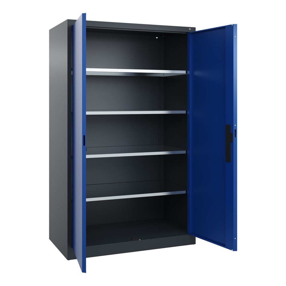 Produktabbildung Nr. 17: Armoire à portes battantes d’atelier C+P avec 4 tablettes, H x l x P 1 950 x 1 200 x 600 mm, gris anthracite, bleu gentiane