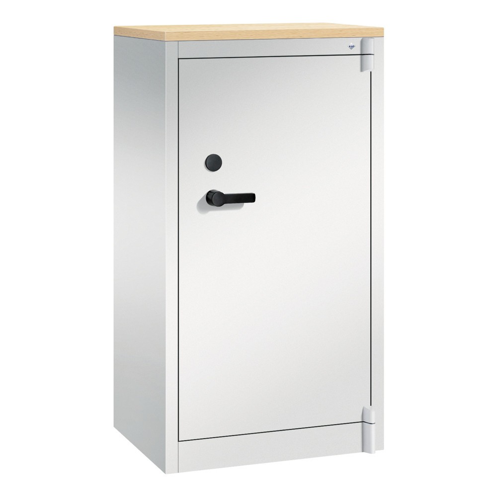 Illustration du produit: Armoire à portes battantes de sécurité C+P, 3 niveaux, H x l x P 1 226 x 650 x 500 mm, gris clair/gris clair, Érable