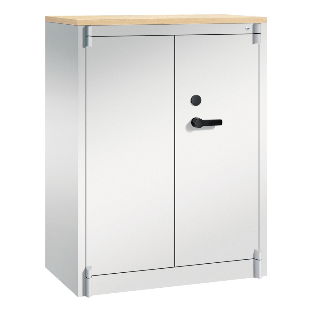 Illustration du produit: Armoire à portes battantes de sécurité C+P, 3 niveaux, H x l x P 1 226 x 930 x 500 mm, gris clair/gris clair, Érable