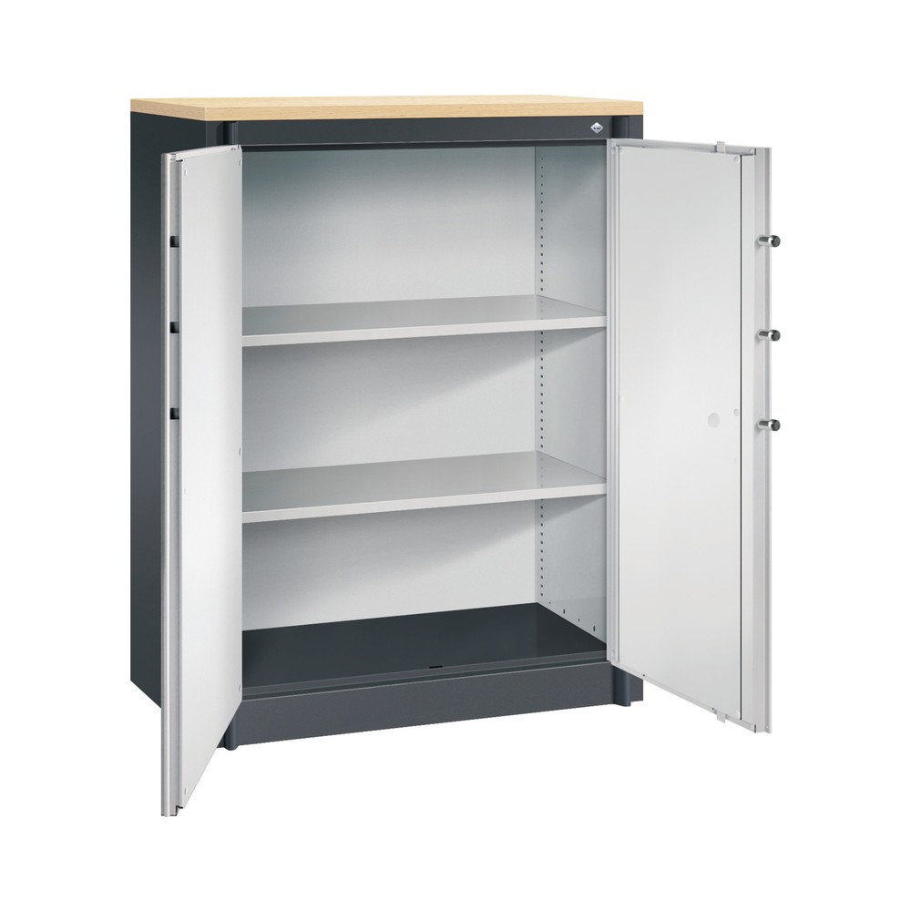 Produktabbildung Nr. 3: Armoire à portes battantes de sécurité C+P, 3 niveaux, H x l x P 1 226 x 930 x 500 mm, gris noir/gris clair, Érable