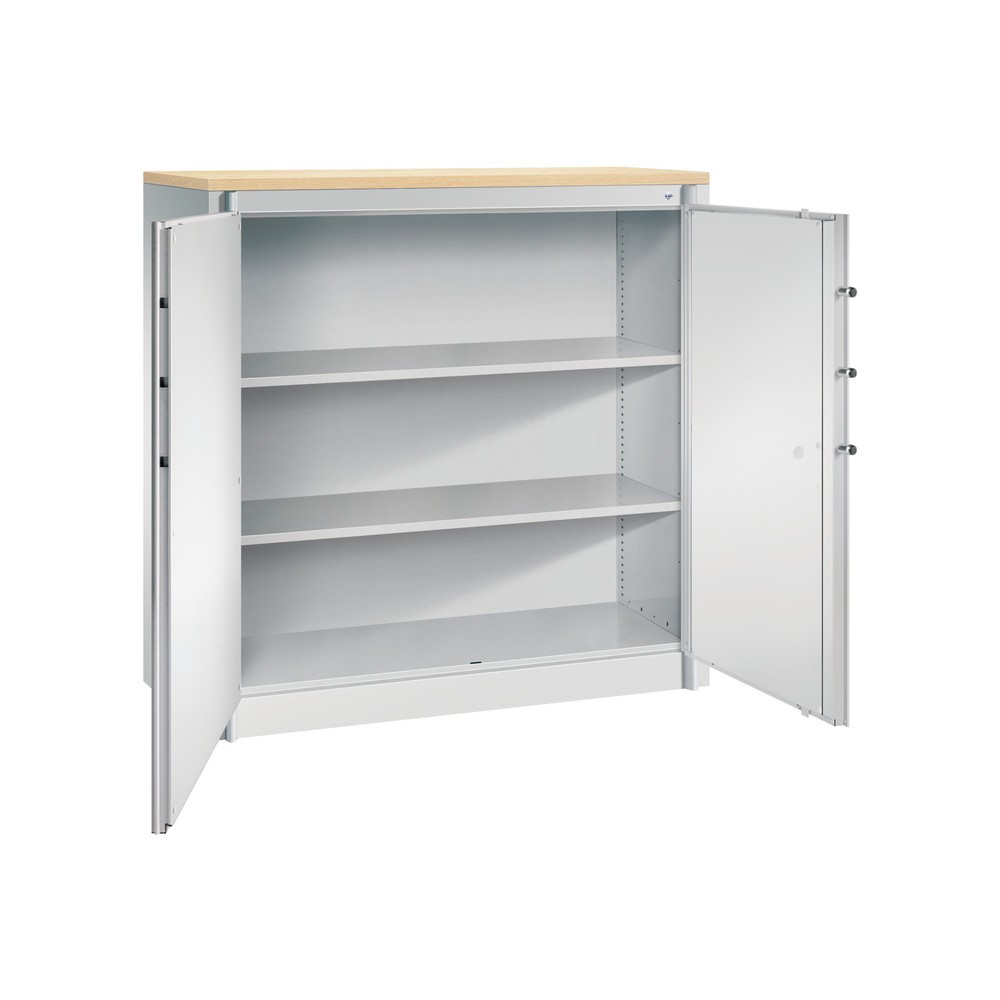 Produktabbildung Nr. 2: Armoire à portes battantes de sécurité C+P, 3 niveaux, H x l x P 1 226 x 1 200 x 500 mm, gris clair/gris clair, Érable