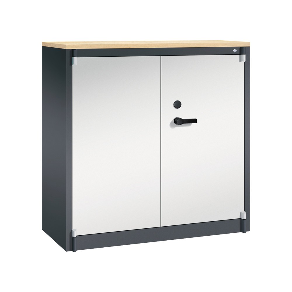 Illustration du produit: Armoire à portes battantes de sécurité C+P, 3 niveaux, H x l x P 1 226 x 1 200 x 500 mm, Érable
