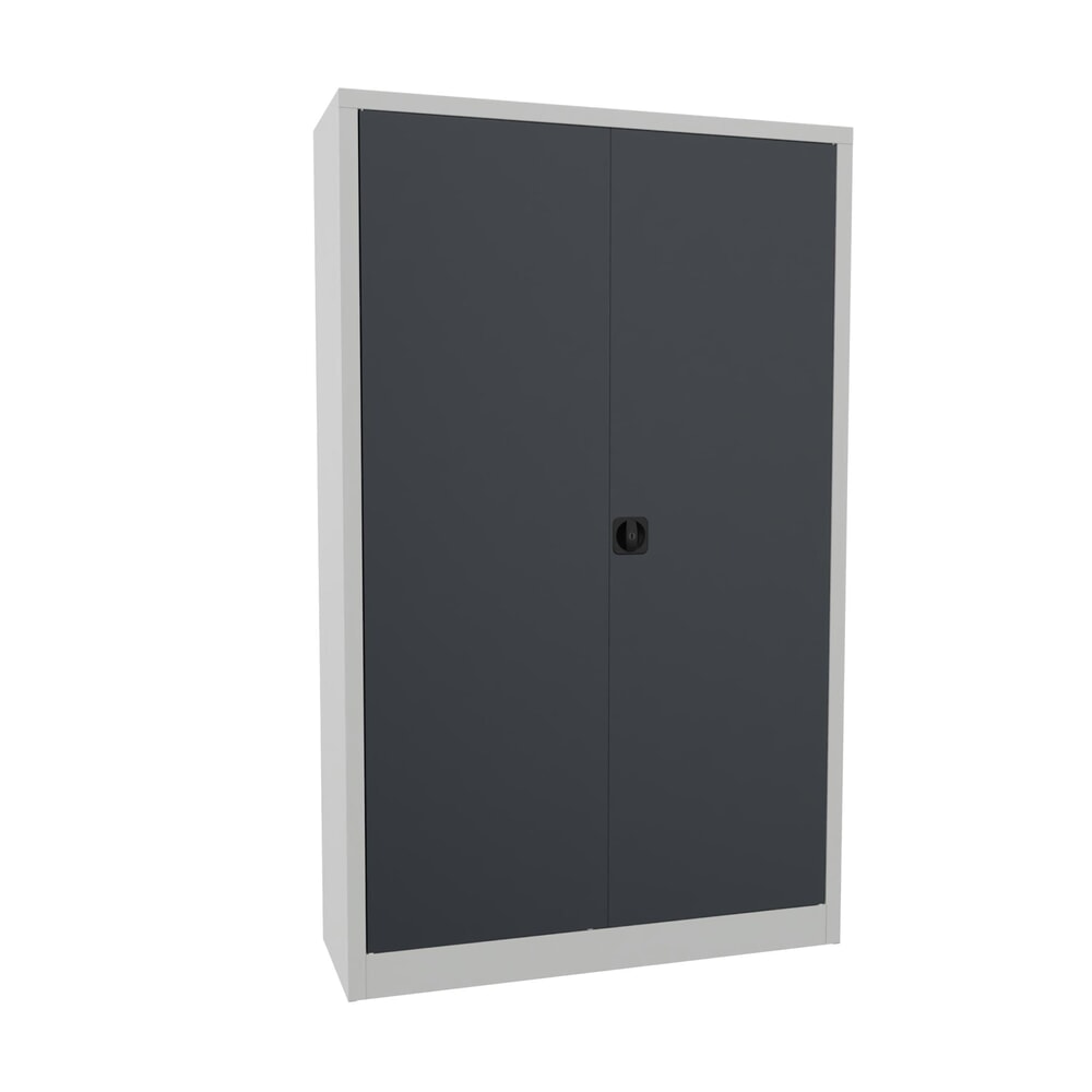 Produktabbildung Nr. 1: Armoire à portes battantes PAVOY, 4 tablettes, H x l x P 1 950 x 1 200 x 400 mm, gris anthracite, gris clair