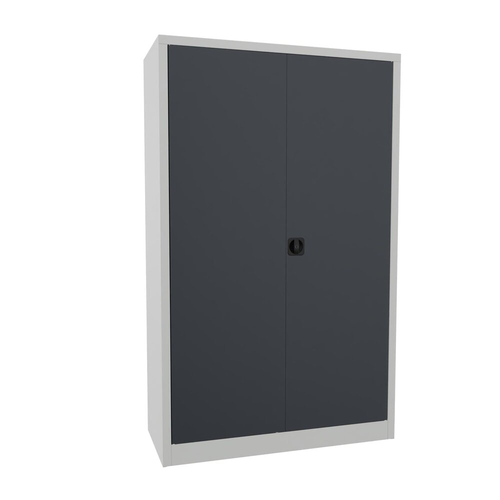 Produktabbildung Nr. 1: Armoire à portes battantes PAVOY, 4 tablettes, H x l x P 1 950 x 1 200 x 500 mm, gris anthracite, gris clair