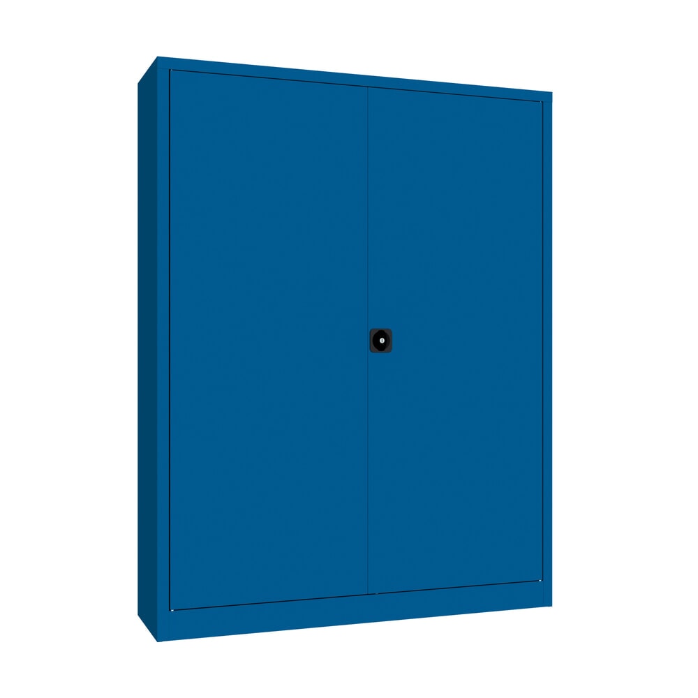 N° de l'image du produit 1 : Armoire à portes battantes PAVOY, 4 tablettes, H x l x P 1 950 x 1 500 x 400 mm, bleu gentiane, bleu gentiane