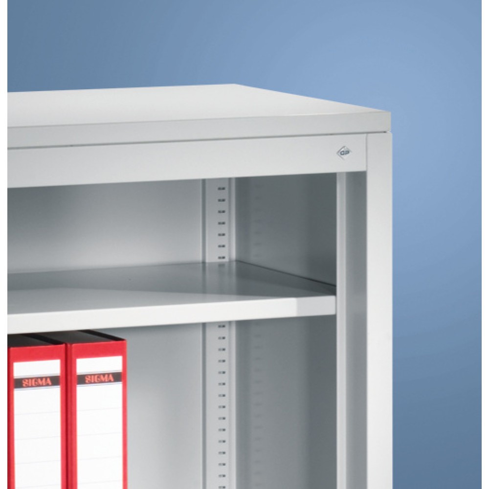 Produktabbildung Nr. 4: Armoire à portes coulissantes, H x l x P 1 950 x 1 200 x 400 mm, gris clair, rouge rubis