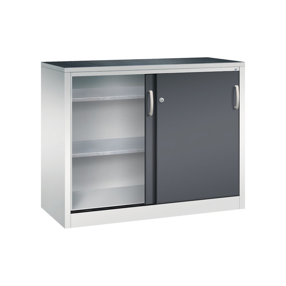 Produktabbildung Nr. 3: Armoire à portes coulissantes pour charges lourdes C+P, H x l x P 1 000 x 1 200 x 500 mm, gris clair, gris noir