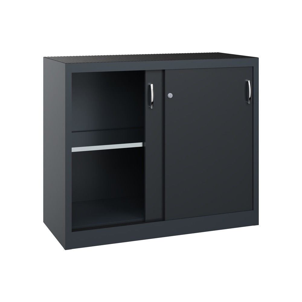 Produktabbildung Nr. 2: Armoire à portes coulissantes pour charges lourdes C+P, H x l x P 1 000 x 1 200 x 500 mm, gris anthracite, gris noir