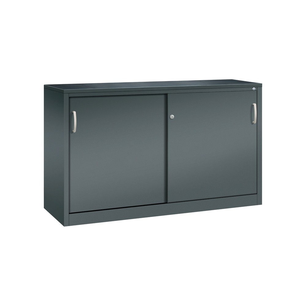 Illustration du produit: Armoire à portes coulissantes pour charges lourdes C+P, H x l x P 1 000 x 1 600 x 500 mm, gris anthracite, gris anthracite