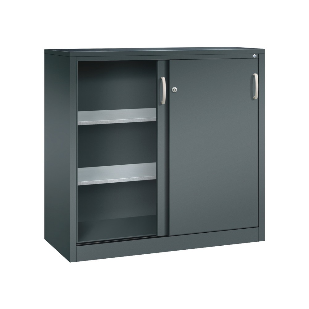 Produktabbildung Nr. 3: Armoire à portes coulissantes pour charges lourdes C+P, H x l x P 1 200 x 1 200 x 500 mm, gris anthracite, gris anthracite