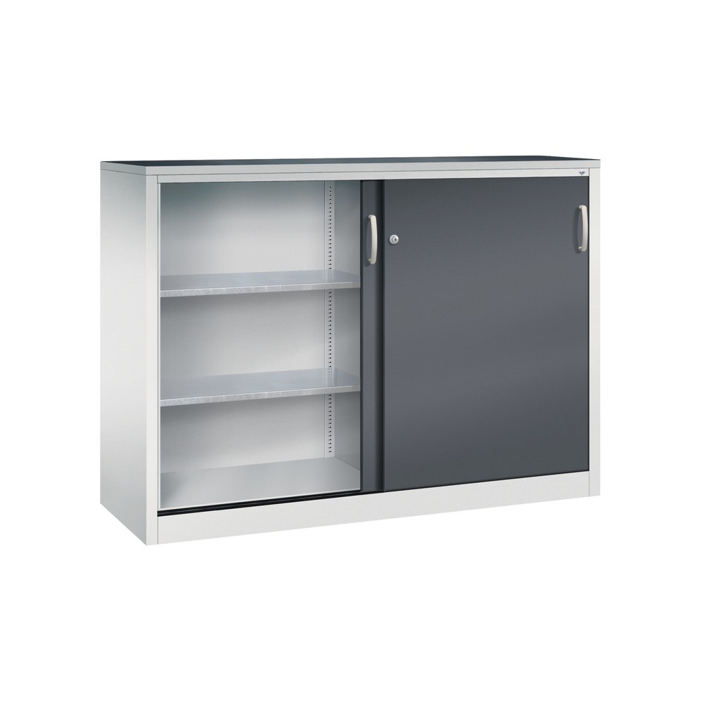 Produktabbildung Nr. 3: Armoire à portes coulissantes pour charges lourdes C+P, H x l x P 1 200 x 1 600 x 500 mm, gris clair, gris noir