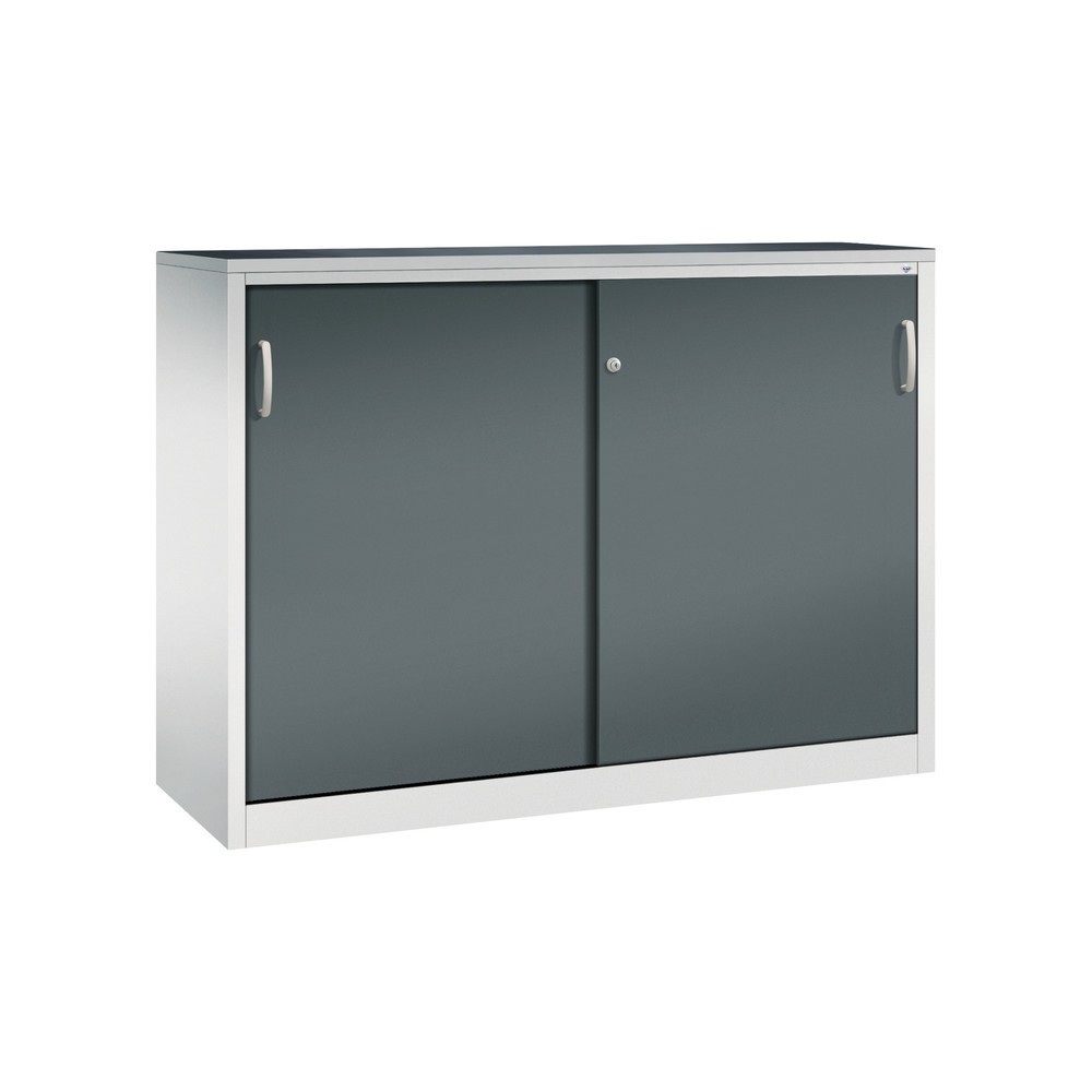 Illustration du produit: Armoire à portes coulissantes pour charges lourdes C+P, H x l x P 1 200 x 1 600 x 500 mm, gris clair, gris anthracite