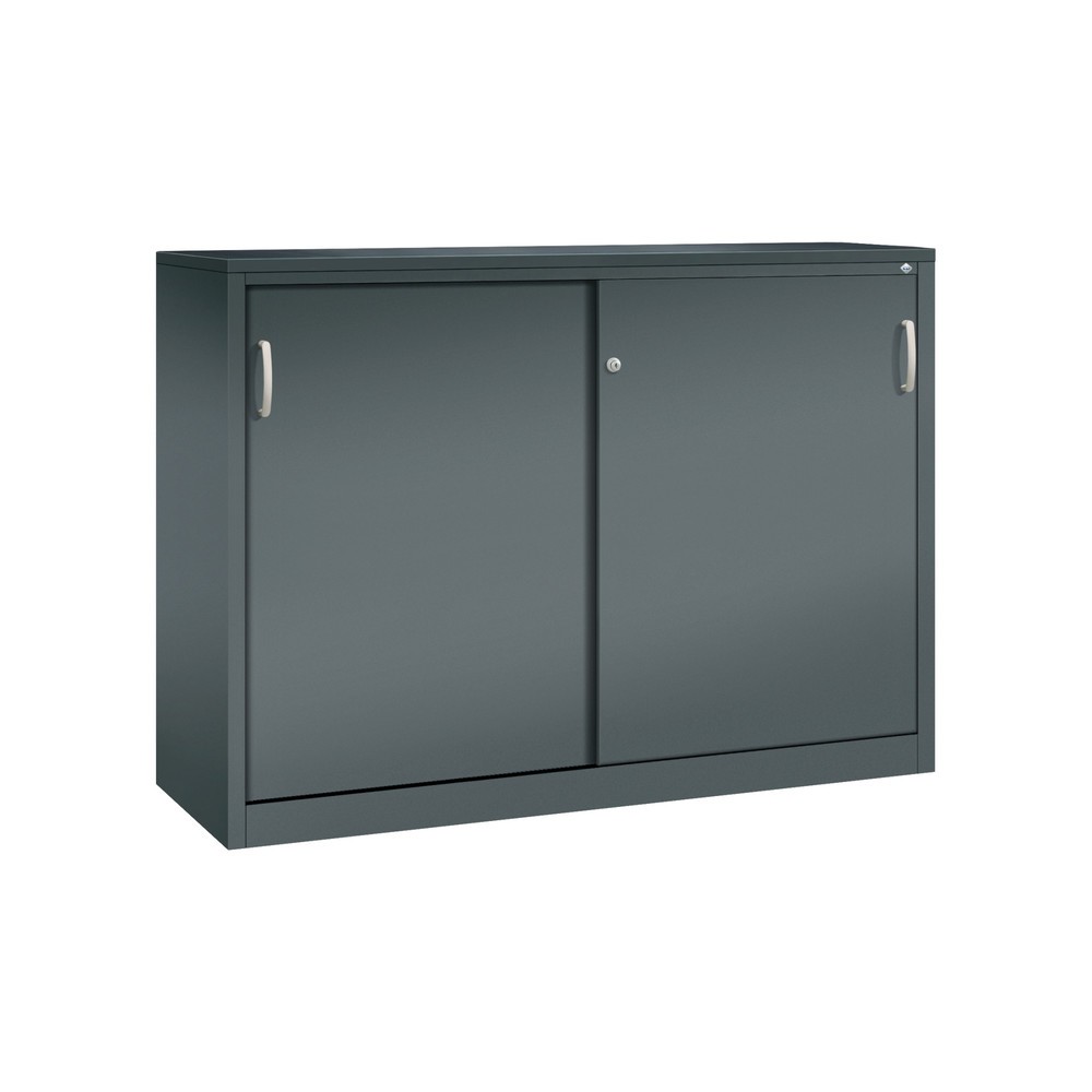 Illustration du produit: Armoire à portes coulissantes pour charges lourdes C+P, H x l x P 1 200 x 1 600 x 500 mm, gris anthracite, gris anthracite