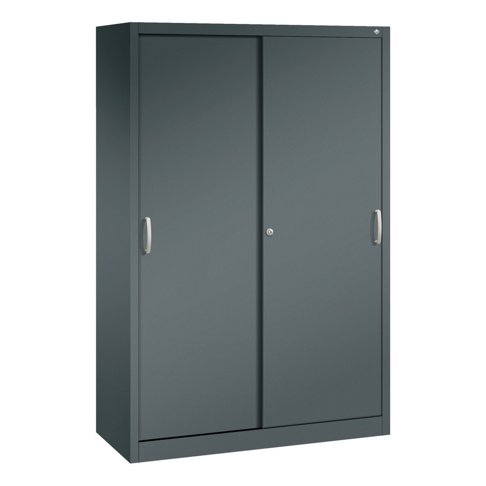 Illustration du produit: Armoire à portes coulissantes pour charges lourdes C+P, H x l x P 1 950 x 1 200 x 500 mm, gris anthracite, gris anthracite