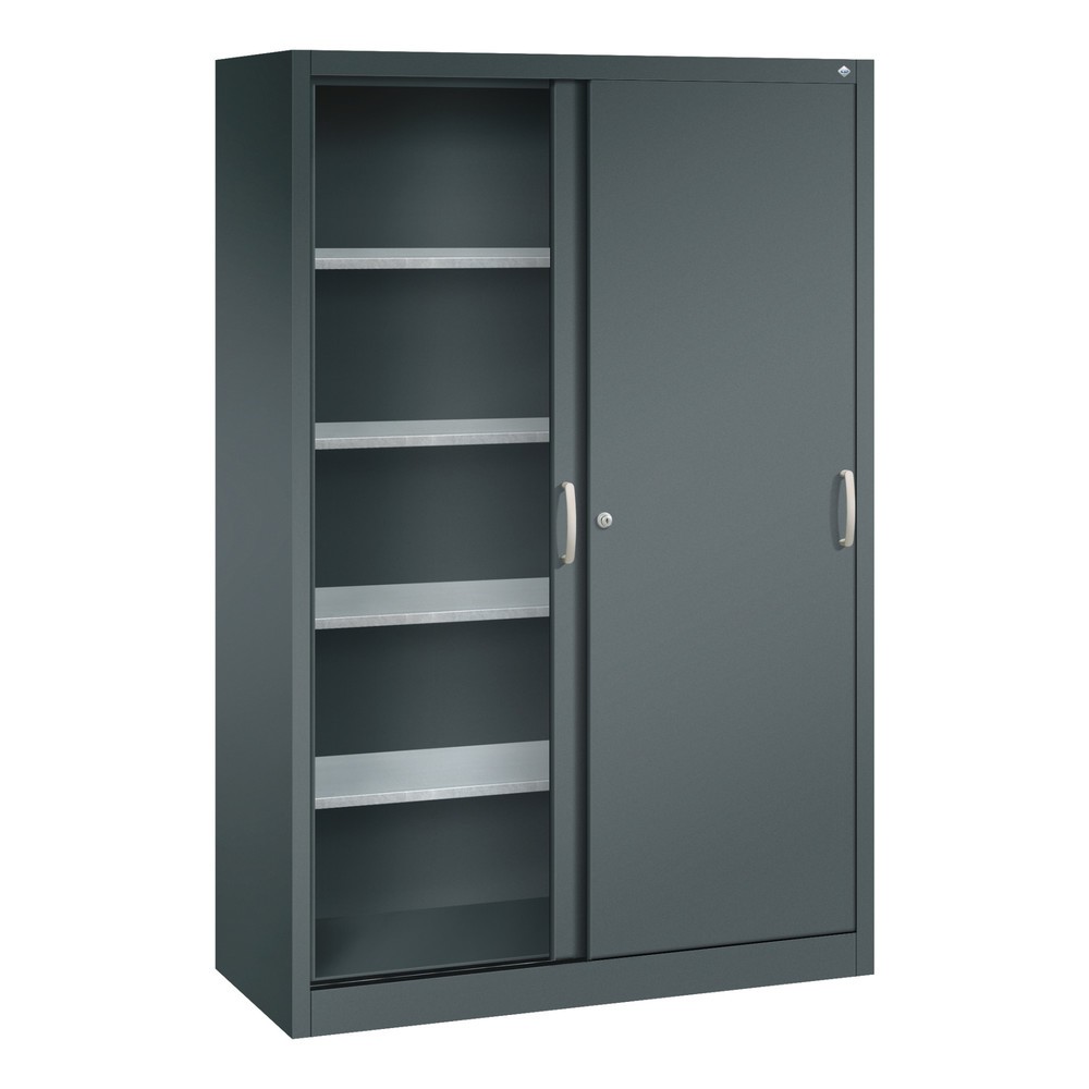 Produktabbildung Nr. 3: Armoire à portes coulissantes pour charges lourdes C+P, H x l x P 1 950 x 1 200 x 500 mm, gris anthracite, gris anthracite