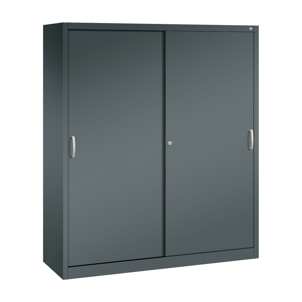 Illustration du produit: Armoire à portes coulissantes pour charges lourdes C+P, H x l x P 1 950 x 1 600 x 500 mm, gris anthracite, gris anthracite