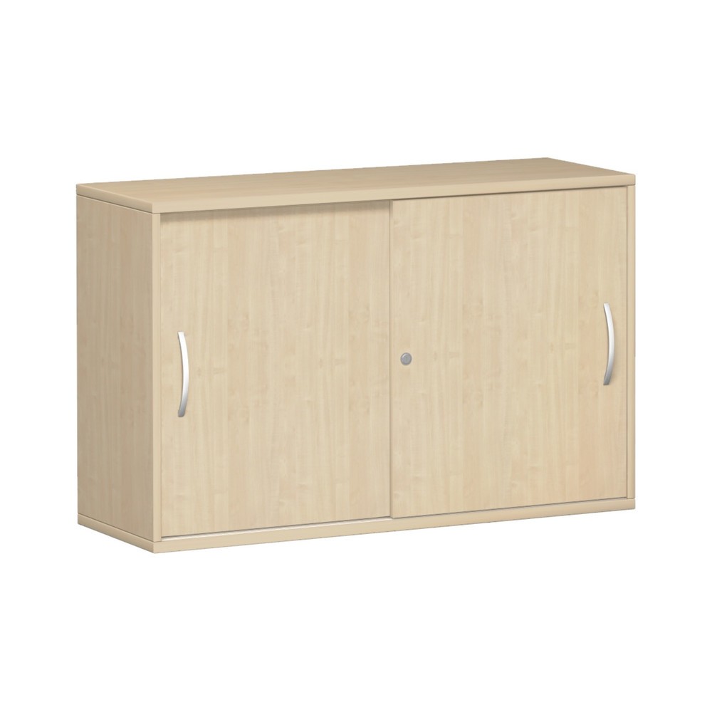 Illustration du produit: Armoire à portes coulissantes Profi, 2 hauteurs de classeurs, largeur 1 200 mm, érable