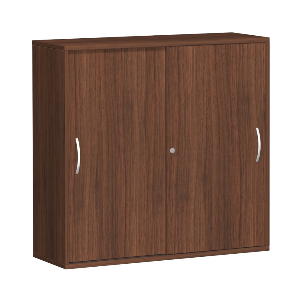 Illustration du produit: Armoire à portes coulissantes Profi, 3 hauteurs de classeurs, largeur 1 200 mm, noyer
