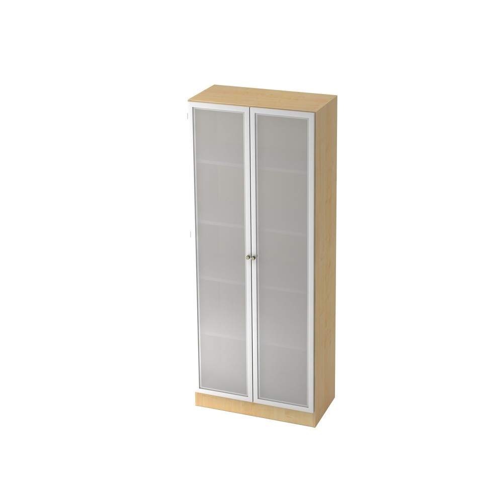 Illustration du produit: Armoire à portes vitrées Hammerbacher 5OH,SO-Bl. SG érable/argenté