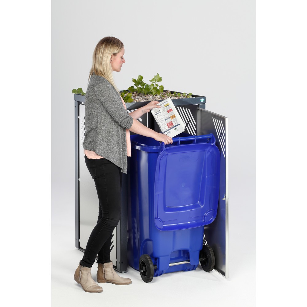 Produktabbildung Nr. 2: Armoire à poubelles VAR®, avec couvercle à plantes, revêtement par poudrage