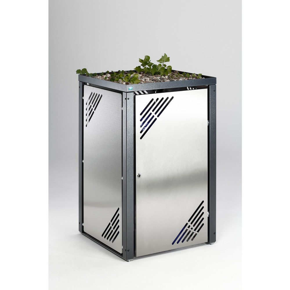 Illustration du produit: Armoire à poubelles VAR®, avec couvercle à plantes, revêtement par poudrage