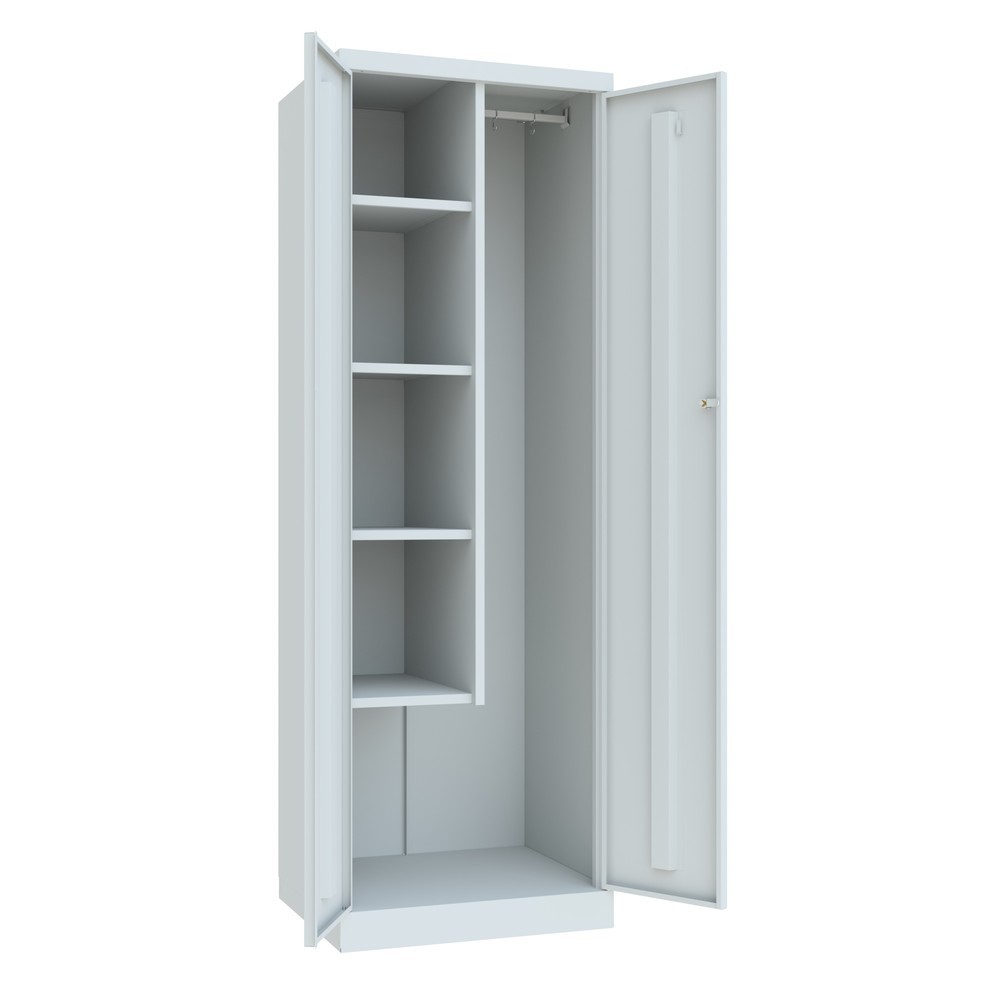 N° de l'image du produit 3 : Armoire à produits d’entretien PAVOY, H x l x P 1 800 x 500 x 600 mm, gris clair, gris clair