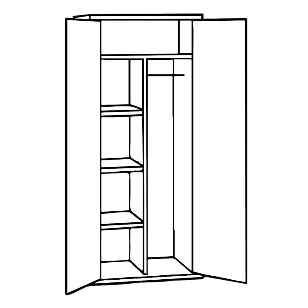 Produktabbildung Nr. 2: Armoire à produits de nettoyage avec serrure à cylindre à pêne tournant, HxlxP 1 950 x 920 x 420 mm