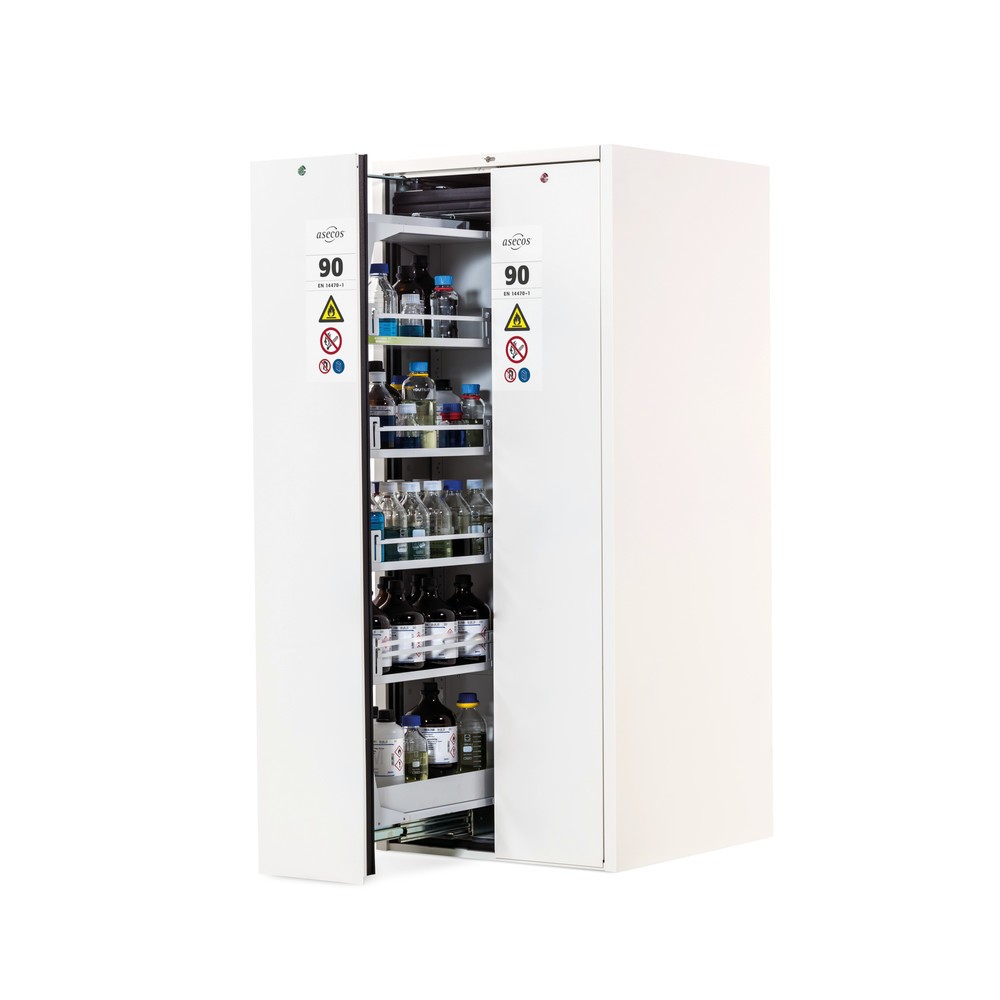 Illustration du produit: Armoire à tiroir vertical asecos® V-MOVE-90, HxlxpP 1 966 x 819 x 860 mm, blanc pur