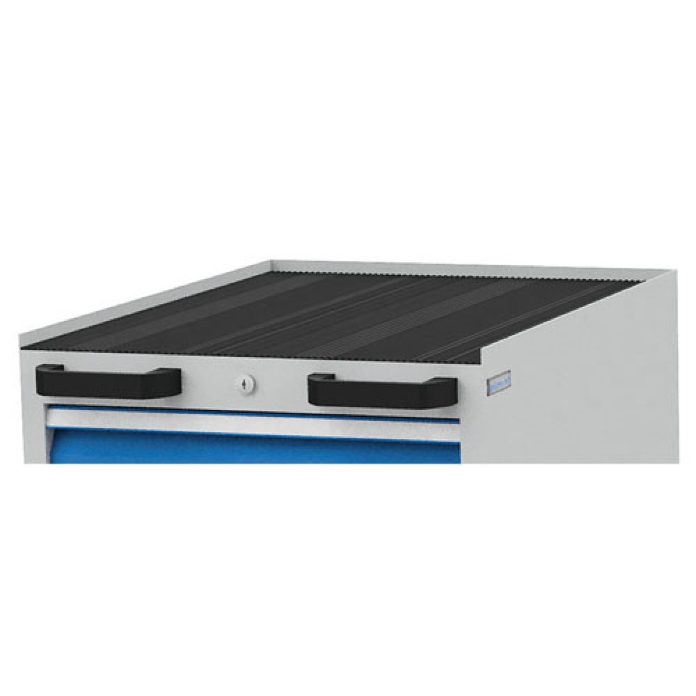 Produktabbildung Nr. 5: Armoire à tiroirs CNC Bedrunka+Hirth, H x l x P 971 x 555 x 736 mm, mobile, 4 tiroirs, gris clair, bleu clair