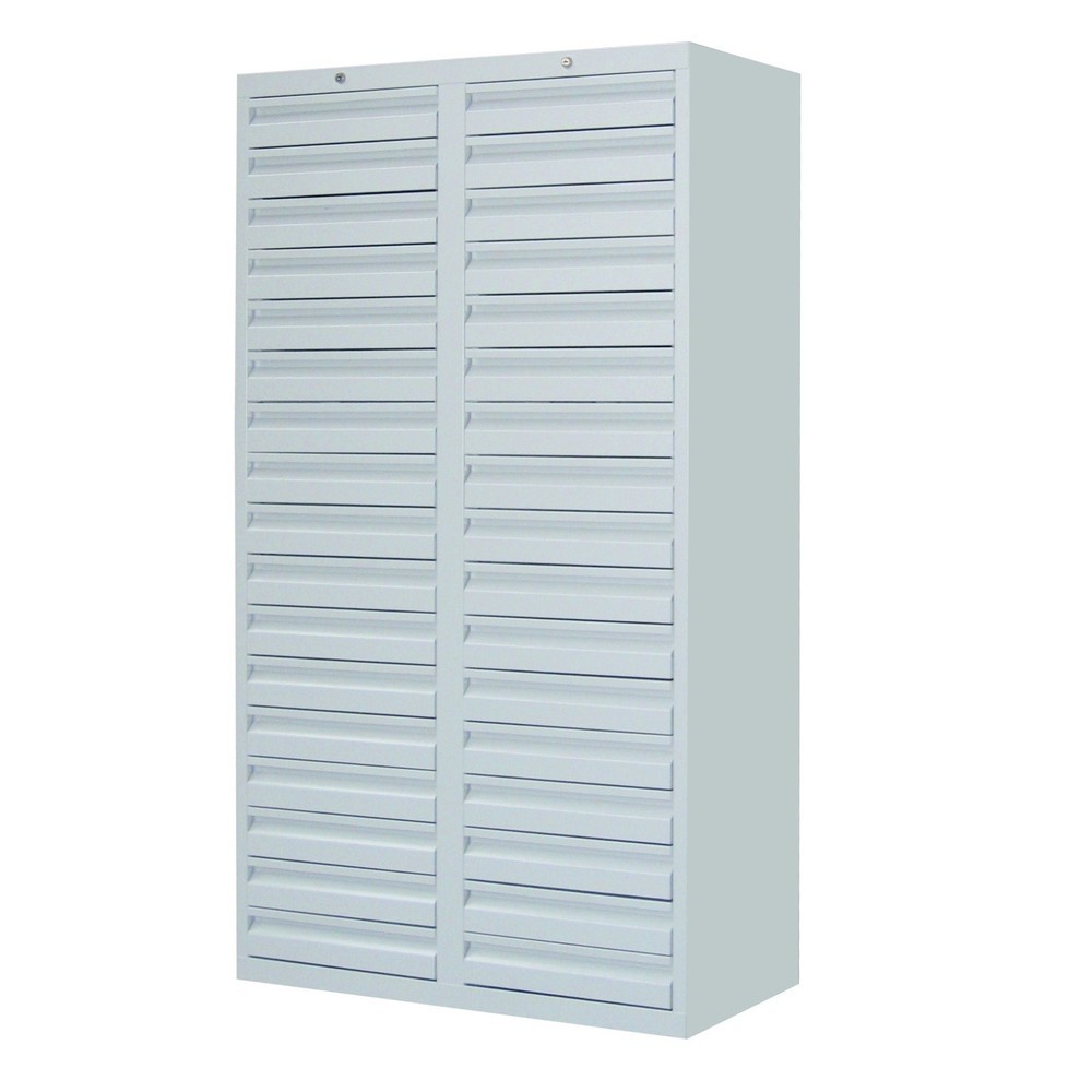 Produktabbildung Nr. 3: Armoire à tiroirs légère PAVOY, guidage à coulissement, tiroirs 34 x 100 mm, largeur 1 000 m, gris clair, gris clair