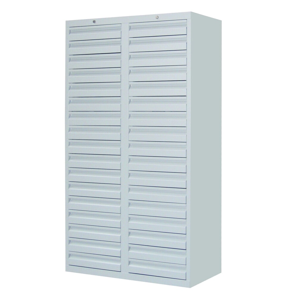 Illustration du produit: Armoire à tiroirs légère PAVOY, guidage à coulissement, tiroirs 34 x 100 mm, largeur 1 000 m, gris clair, gris clair