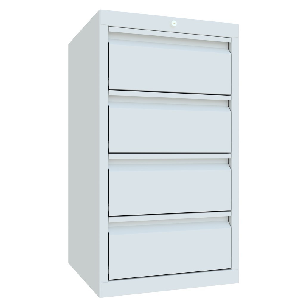 Produktabbildung Nr. 4: Armoire à tiroirs légère PAVOY, guidage à galets, tiroirs 4 x 200 mm, largeur 500 mm, gris clair, gris clair