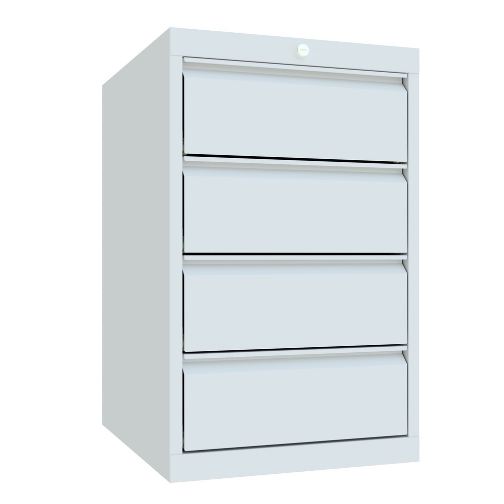 Produktabbildung Nr. 3: Armoire à tiroirs PAVOY, hauteur 800 mm, tiroirs 4 x 175 mm, largeur 500 mm, gris clair, gris clair