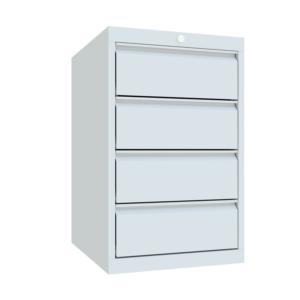 Produktabbildung Nr. 1: Armoire à tiroirs PAVOY, hauteur 800 mm, tiroirs 4 x 175 mm, largeur 500 mm, gris clair, gris clair