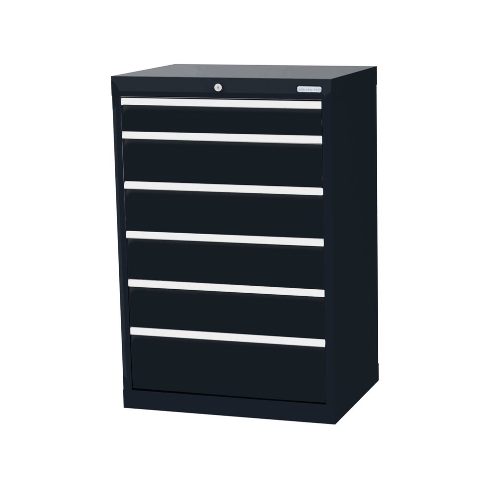 Illustration du produit: Armoire à tiroirs Profi, tiroirs de 1 x 100 + 4 x 150 + 1 x 200 mm, H x l x P 1 019 x 680 x 500 mm Bedrunka+Hirth, gris anthracite, gris anthracite