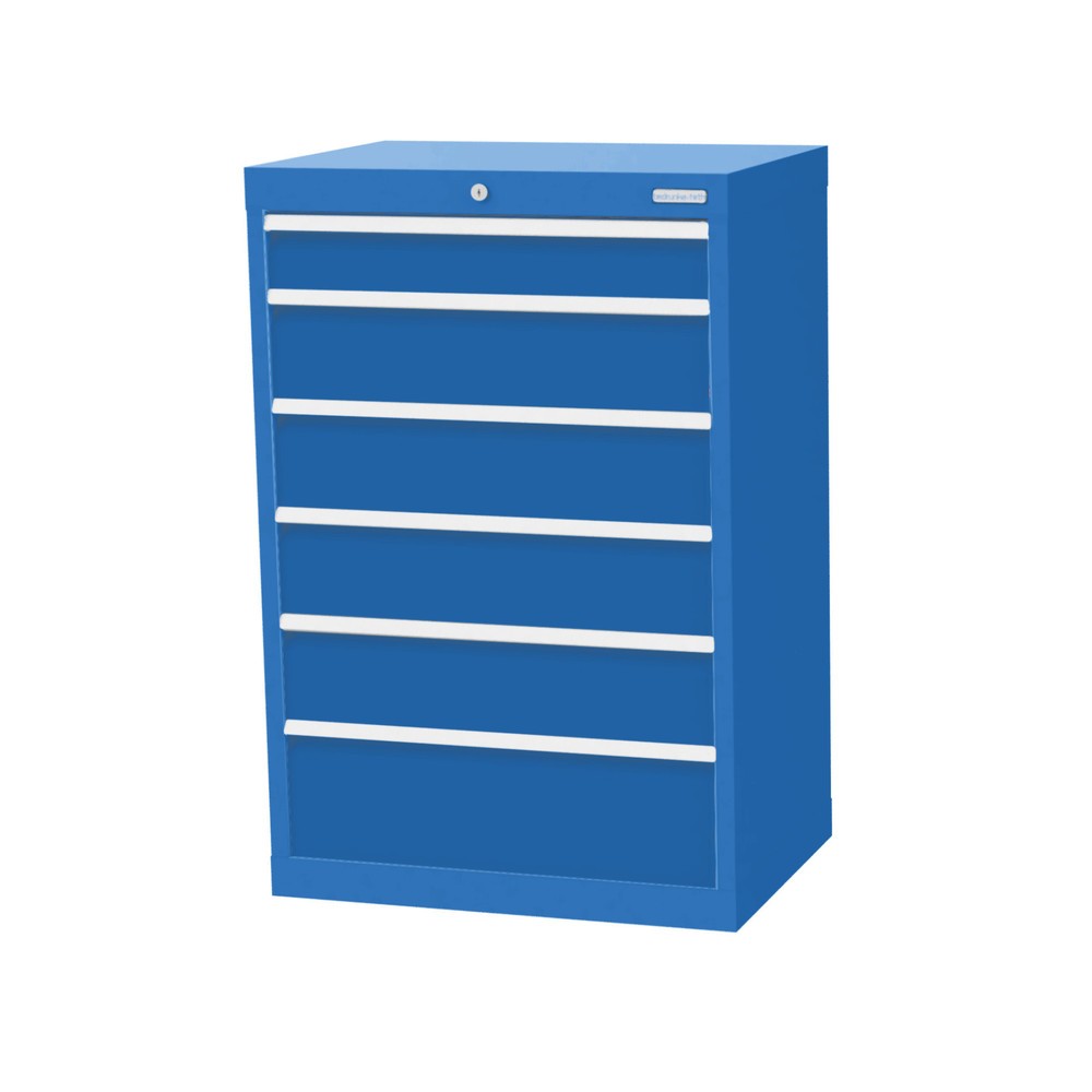 Illustration du produit: Armoire à tiroirs Profi, tiroirs de 1 x 100 + 4 x 150 + 1 x 200 mm, H x l x P 1 019 x 680 x 500 mm Bedrunka+Hirth, bleu clair, bleu clair