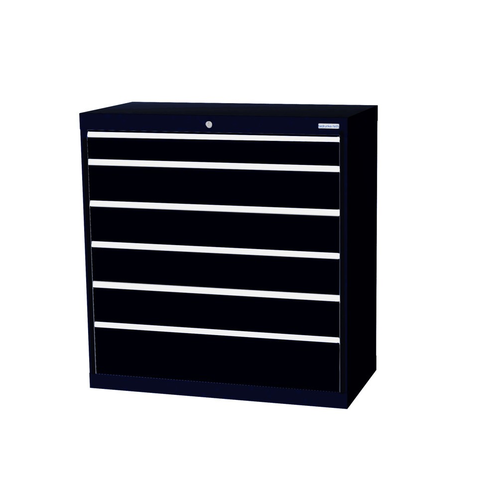 Illustration du produit: Armoire à tiroirs Profi, tiroirs de 1 x 100 + 4 x 150 + 1 x 200 mm, H x l x P 1 019 x 980 x 500 mm Bedrunka+Hirth, gris anthracite, gris anthracite