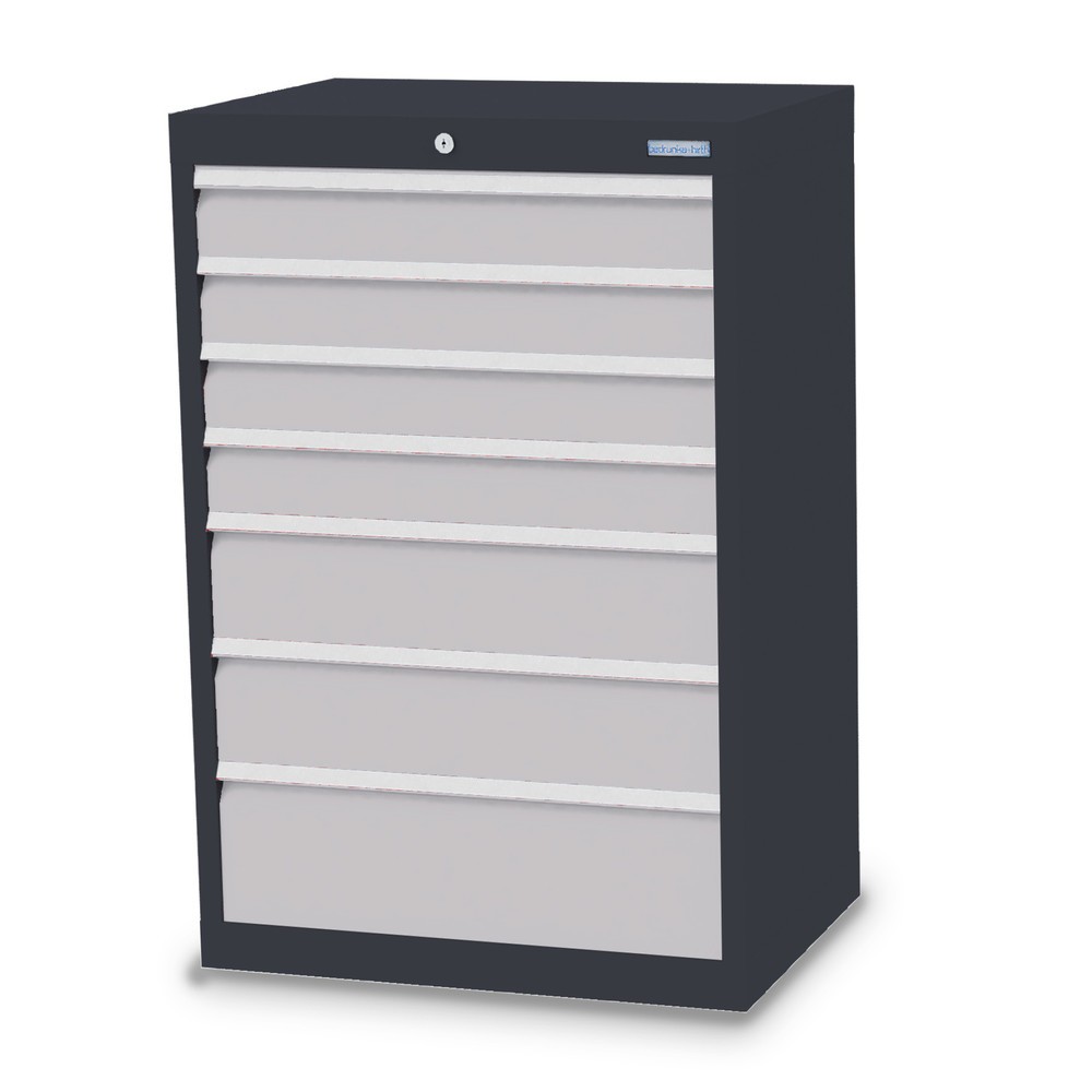 Illustration du produit: Armoire à tiroirs Profi, tiroirs de 4 x 100 + 2 x 150 + 1 x 200 mm, H x l x P 1 019 x 680 x 500 mm Bedrunka+Hirth, gris anthracite, gris clair