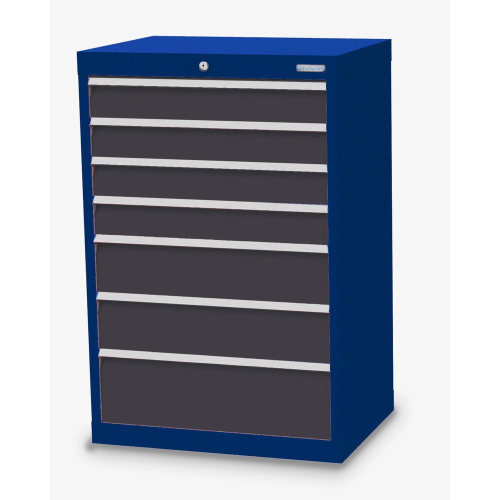Illustration du produit: Armoire à tiroirs Profi, tiroirs de 4 x 100 + 2 x 150 + 1 x 200 mm, H x l x P 1 019 x 680 x 500 mm Bedrunka+Hirth, bleu gentiane, gris anthracite