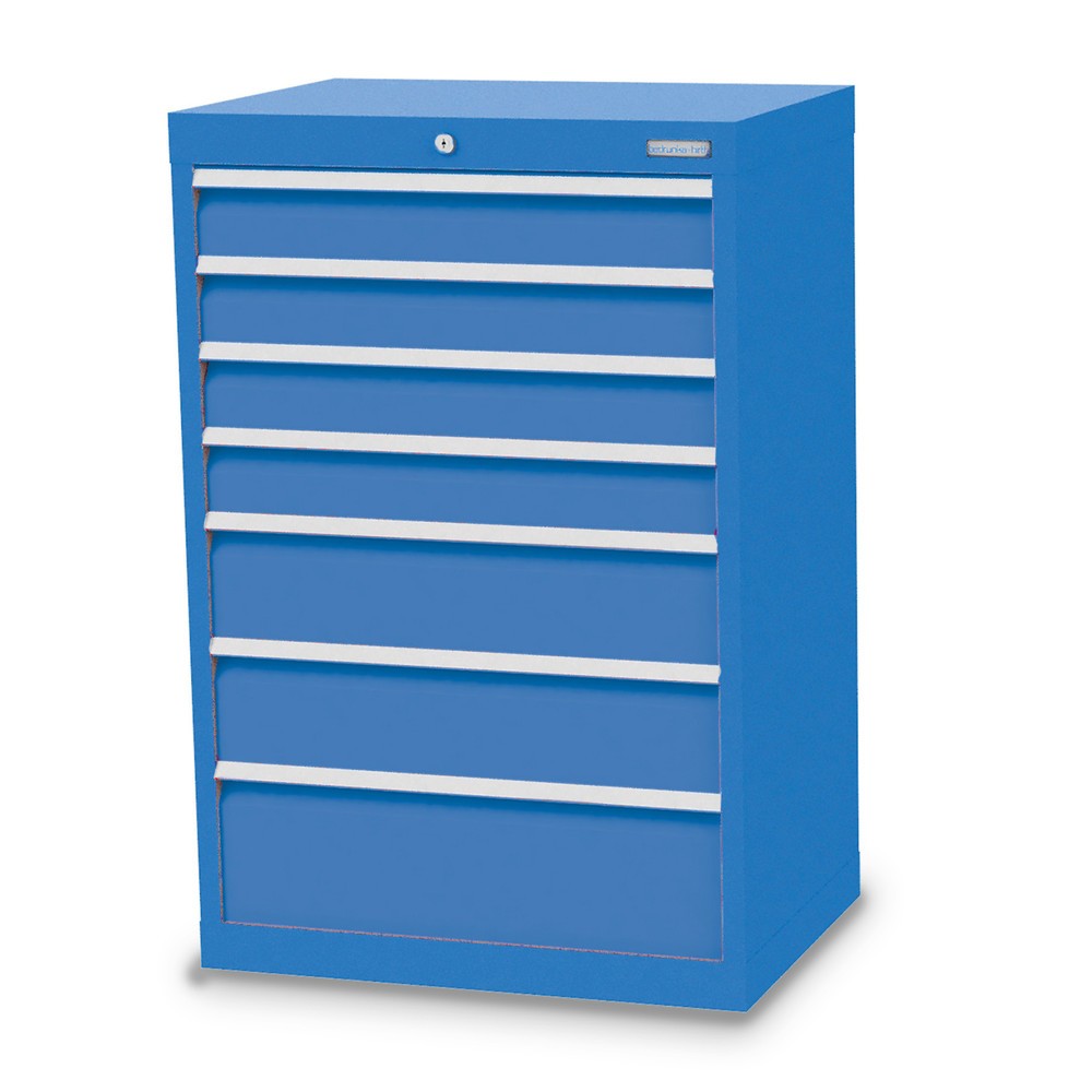 Illustration du produit: Armoire à tiroirs Profi, tiroirs de 4 x 100 + 2 x 150 + 1 x 200 mm, H x l x P 1 019 x 680 x 500 mm Bedrunka+Hirth, bleu clair, bleu clair